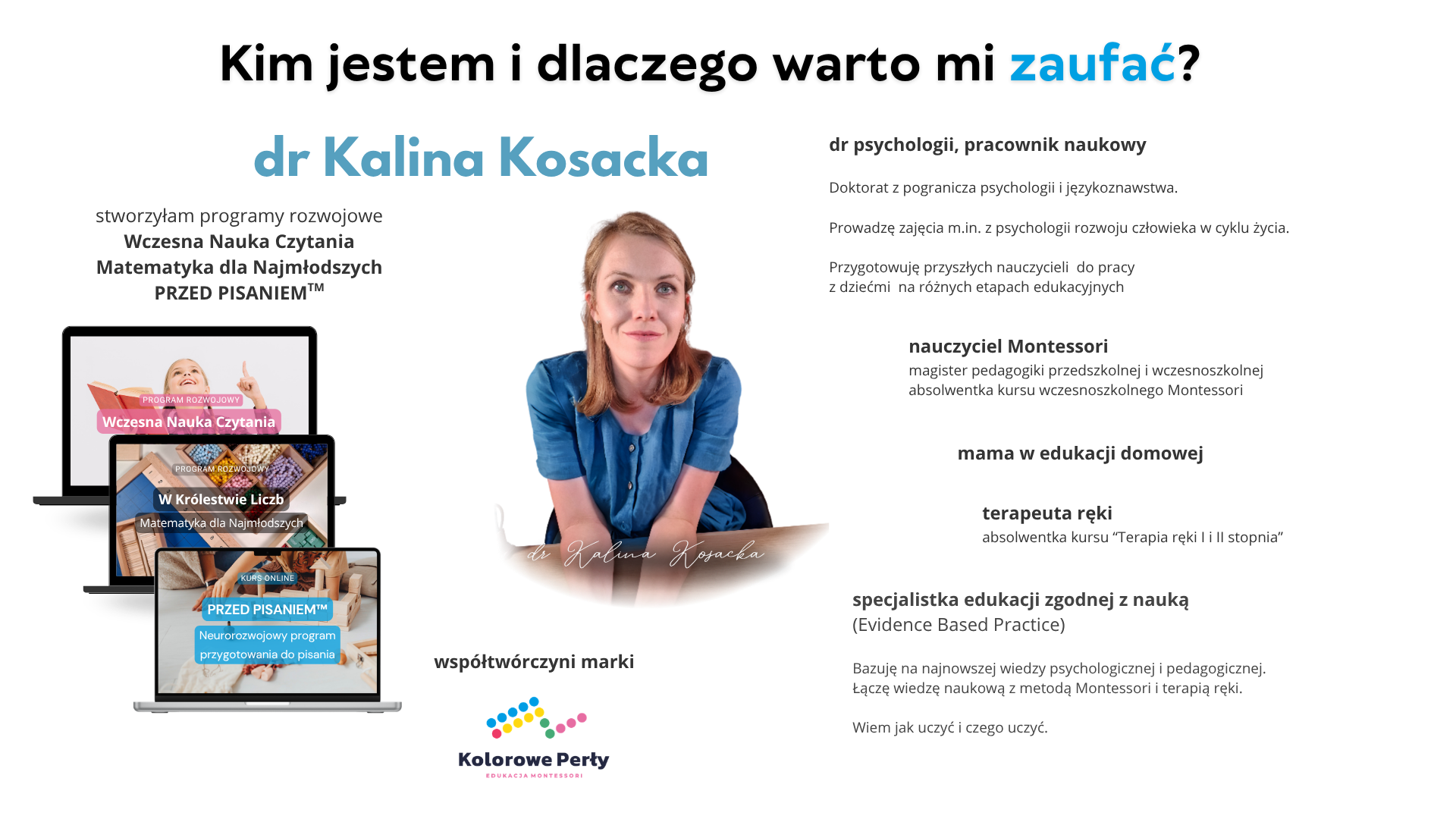 O mnie - dr Kalina Kosacka